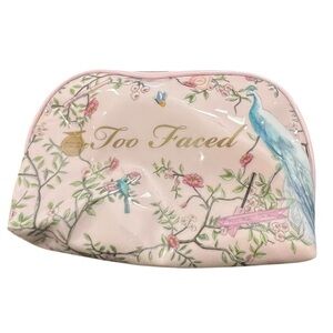 Too Faced Floral Makeup Bag - Pink and Blue